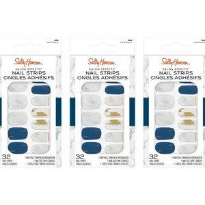 3 Pack Sally Hansen Salon Effects Nail Strips-Blue-Ty